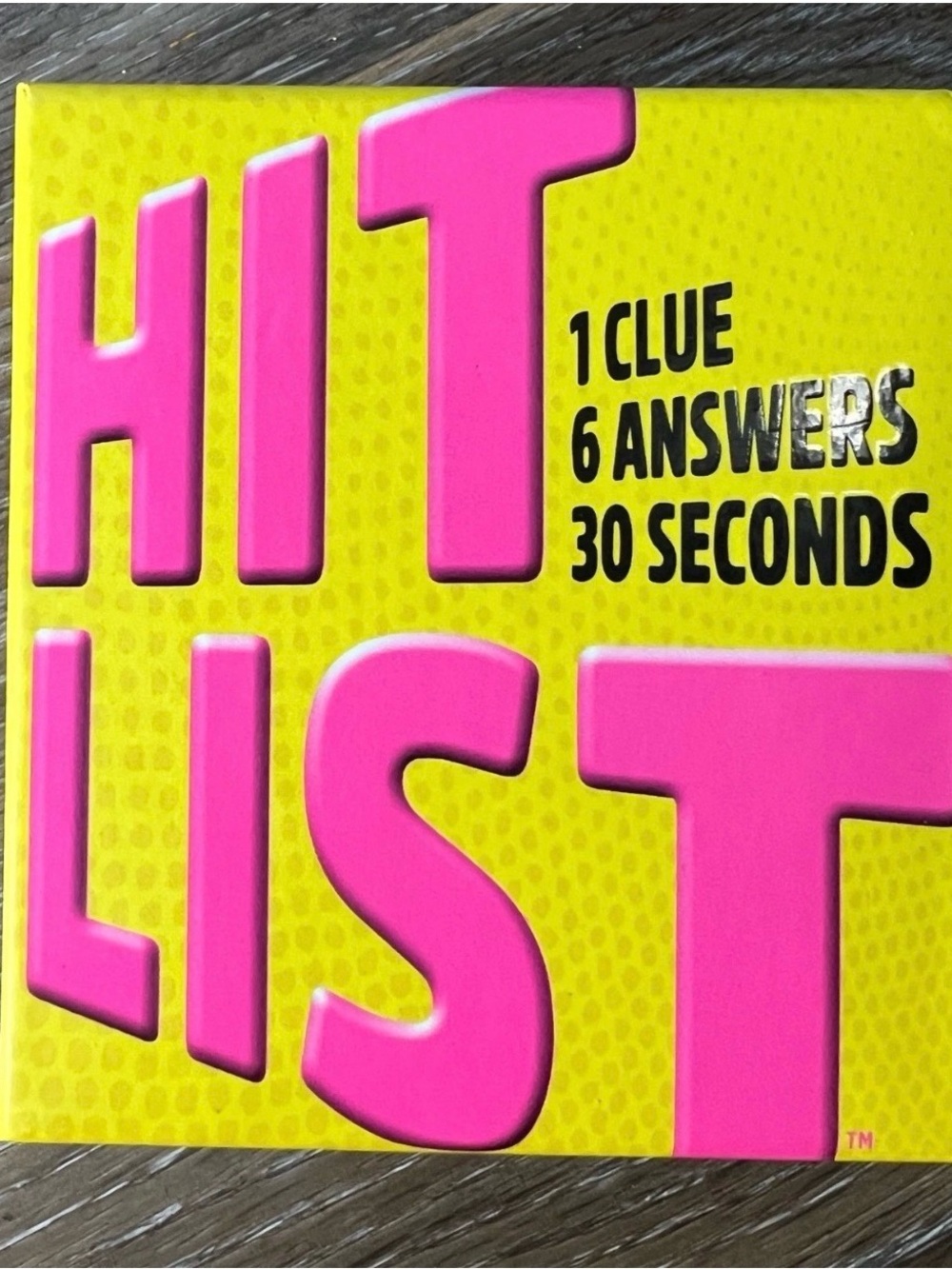 Gamewright Hit List Card Game Unisex OS Yellow Pink Fast Paced Party Game
